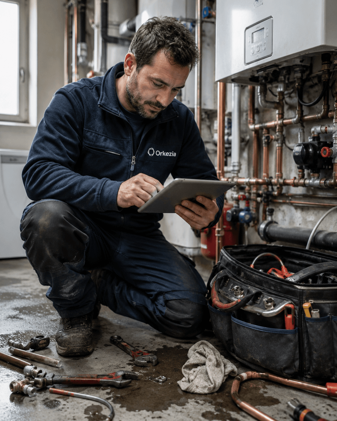 Installation chauffage suivie dans un contexte de maintenance